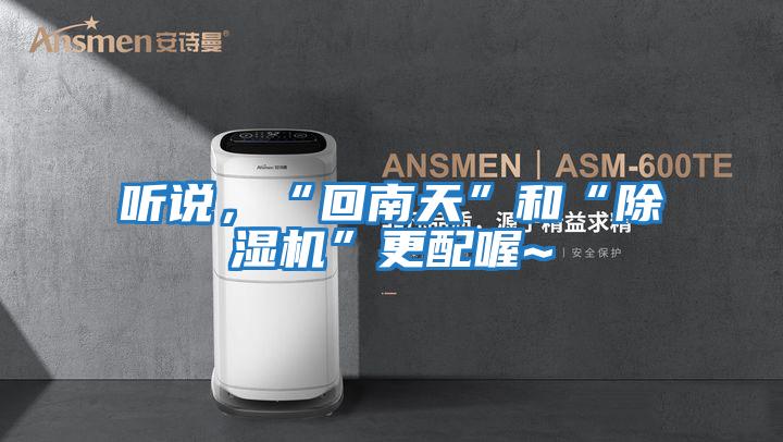 聽說(shuō),“回南天”和“除濕機(jī)”更配喔~
