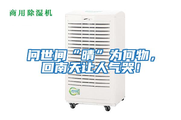 問世間“晴”為何物，回南天讓人氣哭！