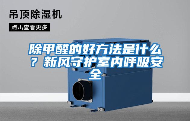 除甲醛的好方法是什么？新風守護室內呼吸安全