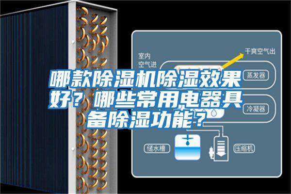 哪款除濕機除濕效果好？哪些常用電器具備除濕功能？
