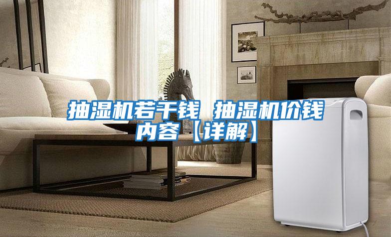抽濕機若干錢 抽濕機價錢內容【詳解】
