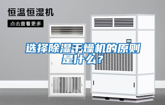 選擇除濕干燥機的原則是什么？